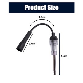 Inline Spark Plug Tester, Straight Boot Engine Ignition Tester Light Easy to Use, Small Armature Diagnostic Detector Tool for Automotive, Car, Lawnmower, Motorcycles, Internal External Engine