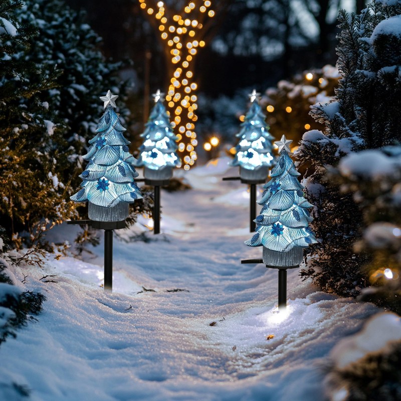 Dazzle Bright 2 Pack Solar Powered Fairy Garden Blue Christmas