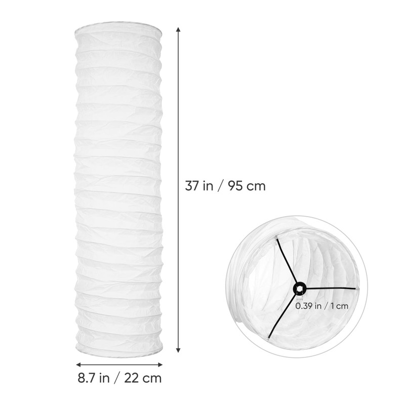 ULTECHNOVO Decorative Floor Lamp Shade Paper Lamp Shade Large White