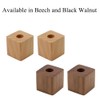 Wooden Single Pen Holder, 2-Piece Pen Stand, Cubic Pen Holder