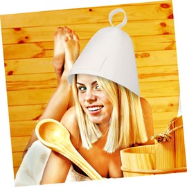 Vaguelly 2pcs Water Absorbent Felt Sauna Hats Portable Bath Caps for Hair Protection Soft Comfortable Sauna Accessories for Spa Home Travel