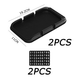 2 Stücke Instrumententafel Anti-Rutsch-Pad, Autozubehör, Silikon-Schlupf-Pad, Auto-Mobiltelefonständer.