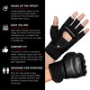 Beingfit Open Finger Gloves Boxing Gloves (MEDIUM, BLACK)