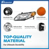 KarSpareHub Headlights Assembly for 2006-2011 Honda Civic 4-Door Headlamp Replacement