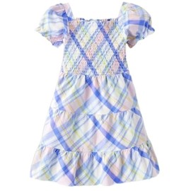 Gymboree,and Toddler Short Sleeve Dresses,Spring Plaid,4T