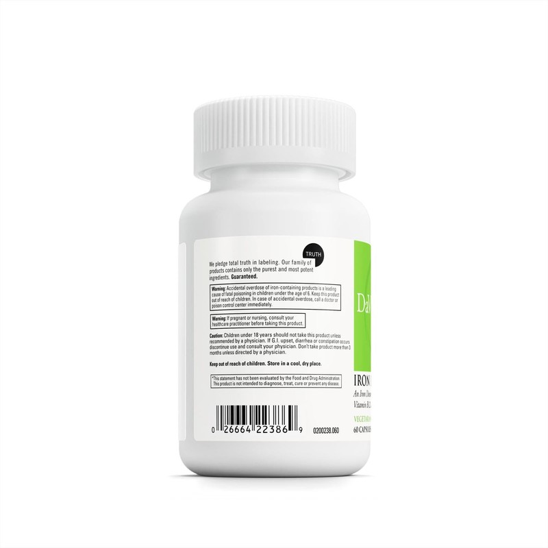 DAVINCI Labs Iron Bis-Glycinate - Gentle Iron Supplement for Women