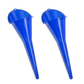 2 PCS Oil Funnel, Multi-Purpose Plastic Long Neck Automotive Fuel Funnels, Universal Spill-Proof Engine Funnels for Filling Lubricants Water Diesel Gas, Car Accessories (Blue)