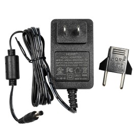 HQRP AC Adapter Compatible with Casio LK-160 / LK160 / LK-165 / LK165 / LK-247 / LK247 Keyboards Power Supply Cord Plus HQRP Euro Plug Adapter