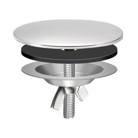 Stainless Steel Kitchen Sink Hole Cover 2 Inch Faucet Hole Cover Kitchen Sink Tap Hole Plate Stopper Cover Blanking Metal Plug, Polished Chrome