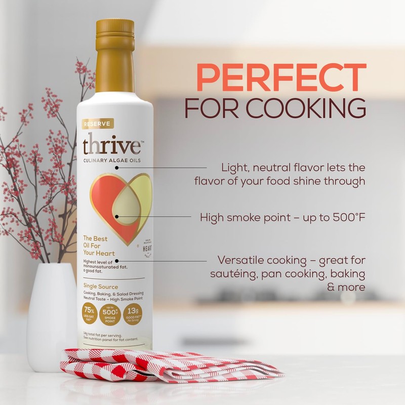 Thrive Cooking Oil - Reserve Pure Algae Oil, Heart and