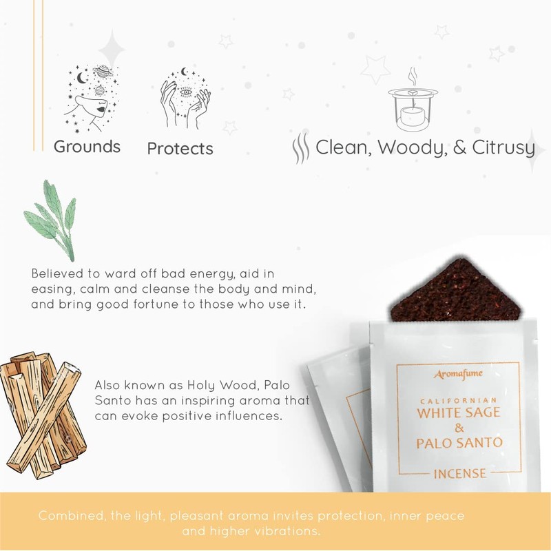 White Sage & Rose Incense bricks (3 x 9 Bricks