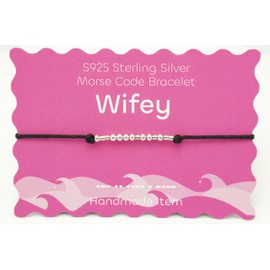 silwaver Sterling Silver Morse Code Bracelets for Women, Morse Code Inspirational Brithday Gift Bracelet for Friend Sister Memorial Day for Wifey, One Size, Sterling Silver, no gemstone