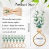 JIEYAO Set of 30 Eucalyptus Leaf Napkin Rings, Farmhouse Boho