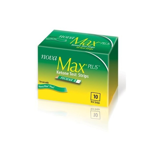 Nova Max Plus Ketone Test Strips 10 Count, (40 Total)