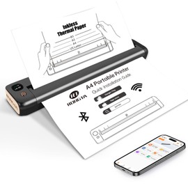 Rongta Portable Printer Wireless for Travel, Bluetooth WiFi Inkless Thermal Printers for 8.5" x 11" US Letter & A4 Size, Compatible with Android iOS Phone Mac Windows Laptop for Office & Home (Gray)
