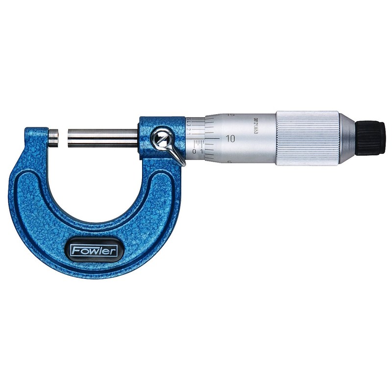 Fowler Outside Inch Micrometer, 52-240-001-1, Friction Stop Thimble, 0-1" Measuring
