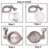 DERNORD 2 Pack Tri Clamp Sanitary Fitting Set SS304 Heavy