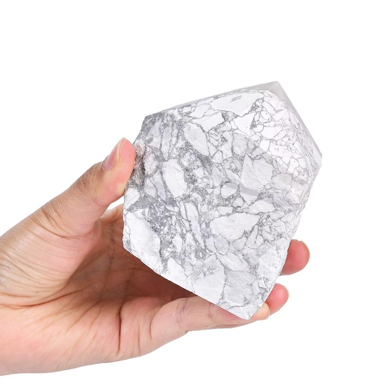 Natural White Howlite Crystal Wand Irregular Quartz Column 0.8-1.5 Lbs