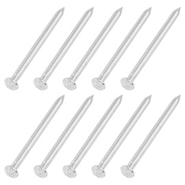 sourcing map 10Pcs Small Hardware Nails, 3D x 1-1/4" 304 Stainless Steel Round Head Nail Common Finishing Nail for Household Woodworking Picture Hanging DIY Projects, White