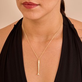 Plenky Gold Necklace for Women-14K Gold Plated Sardines Fish Necklace Beachy Jewelry for Women Gifts