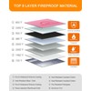 JUNDUN Fireproof Document Bag with 5200℉ Heat Insulated,14.0”x10.4” Waterproof and