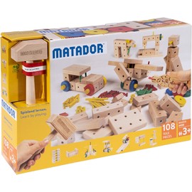 MATADOR 21108 M108 - Kit de construcción a Partir de 3 años, Color Madera Multicolor                                                                  