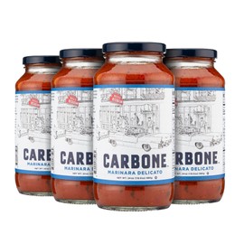 Carbone Marinara Delicato Pasta Sauce | Tomato Sauce Made with Fresh & All-Natural Ingredients | Non GMO, Vegan, Gluten Free, Low Carb Pasta Sauce, 24 Fl Oz (Pack of 4)