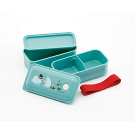 Skater PALW6AG Silver Ion Ag+ Bento Box, Antibacterial, Fluffy, Packing, One-Piece, 2-Tier, 21.7 fl oz (550 ml), Moomin Color