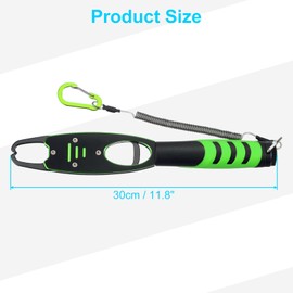 PATIKIL Fish Lip Clip with Scale, 40Lbs(18kg) Aluminum Alloy Fishing Lip Clip Professional Fish Grabber Fish Control Tackle Tool for Fishing Gear, Green
