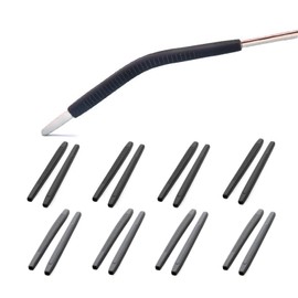 OPUGIT Eyeglass Ear Cushions End Tip Grips Anti-Slip Soft Silicone Ear Hooks Tube Sleeve Glasses Strap Holder Temple Tips Spectacle Retainers 8 Pairs,Black/Gray