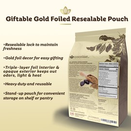 Cocoläat Natural Tan Cocoa Powder | Culinary Grade for Bakers, Pastry Chefs, & Chocolatiers | Non-Alkalized Light Brown & Tan Color | Resealable Pouch | 12 oz, 340 g