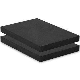 Amylove 2 Pcs Thermoform Sheet Black Thermoform Molding Foams for Holster and Sheath Making DIY (12 x 8 x 1 Inch)