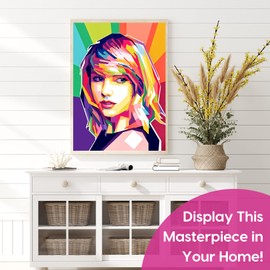 Modern Merch Diamond Art Kits for Adults, 30x40cm Full Drill Round Drill, Music Theme Celebrity Pop Art Diamond Art, Diamond Painting Kit for Adults DIY Adult Crafts for Women Gift for Girls