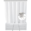 Tybraf White Split Shower Curtain for Bath Transfer Benches, Polyester