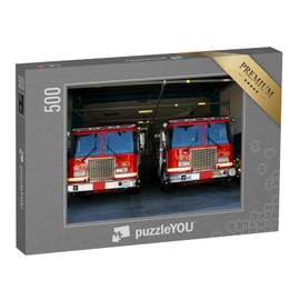 puzzleYOU: Puzzle 500 Piece Fire Engines in a Fire Station - from the Fire Brigade Puzzle Collection