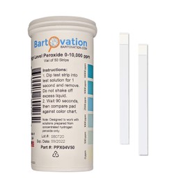 Very High Level Peroxide Test Strips, 0-10,000 ppm [Vial of 50 Strips]