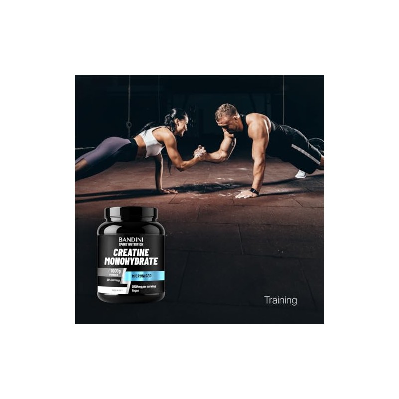 Bandini® Creatine Monohydrate Powder 1kg/1000g | Pure Creatin Micronised |