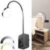 Lunartec Plug Lamp: Dimmable CCT LED Plug Light with Socket,