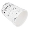 Wifehelper White Household Bathroom Waste Bin Marble Lidless Garbage Can