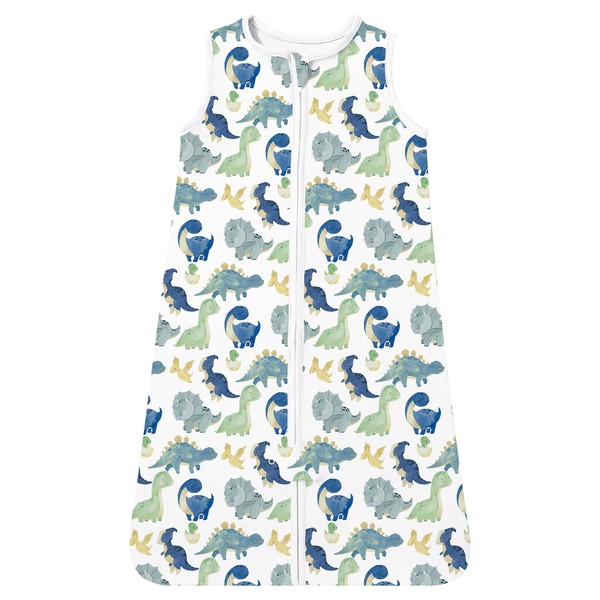 TotAha Toddler Dino Sleep Sack 2T-3T-4T, 0.5 TOG Summer Light