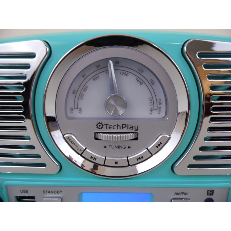 TechPlay QT62BT Bluetooth Tabletop Stereo CD AM FM Radio AUX