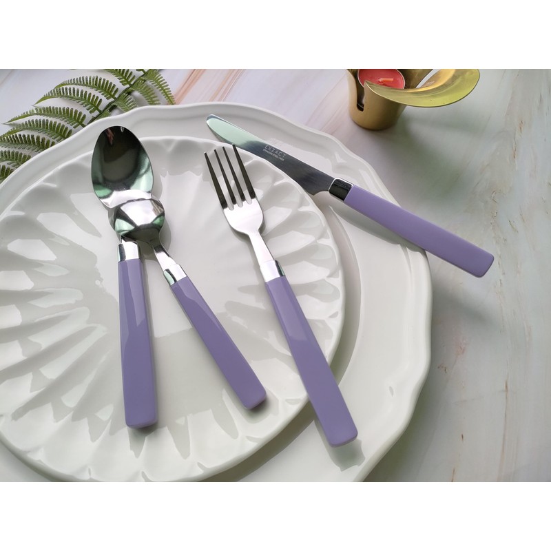 Exzact WF23 Cutlery Set Stainless Steel with Coloured Handles (Lavender,