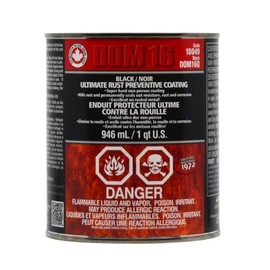 Dominion Sure Seal - DOM16 Ultimate Rust Preventative Coating Black - Paintable & Flexible, Top Tier Strength, Waterproof Rust Inhibitor - Ideal for Car Chassis Parts - 946 mL (32 oz)