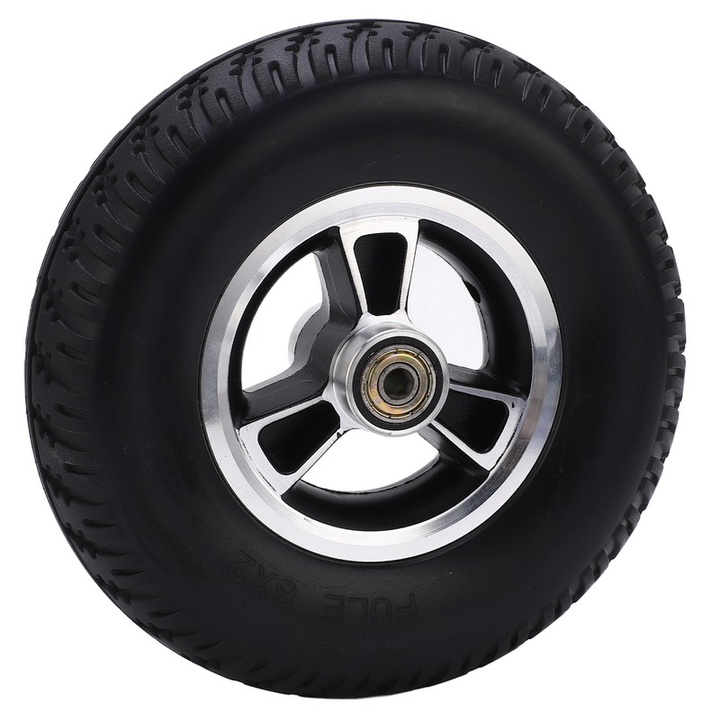 Wheelchair Wheel Replacement Solid PU Reinforced Aluminum Alloy Hub Walker