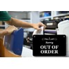 OriginDesigned Black 'Sorry OUT OF ORDER' Acrylic Sign, 5.5" x