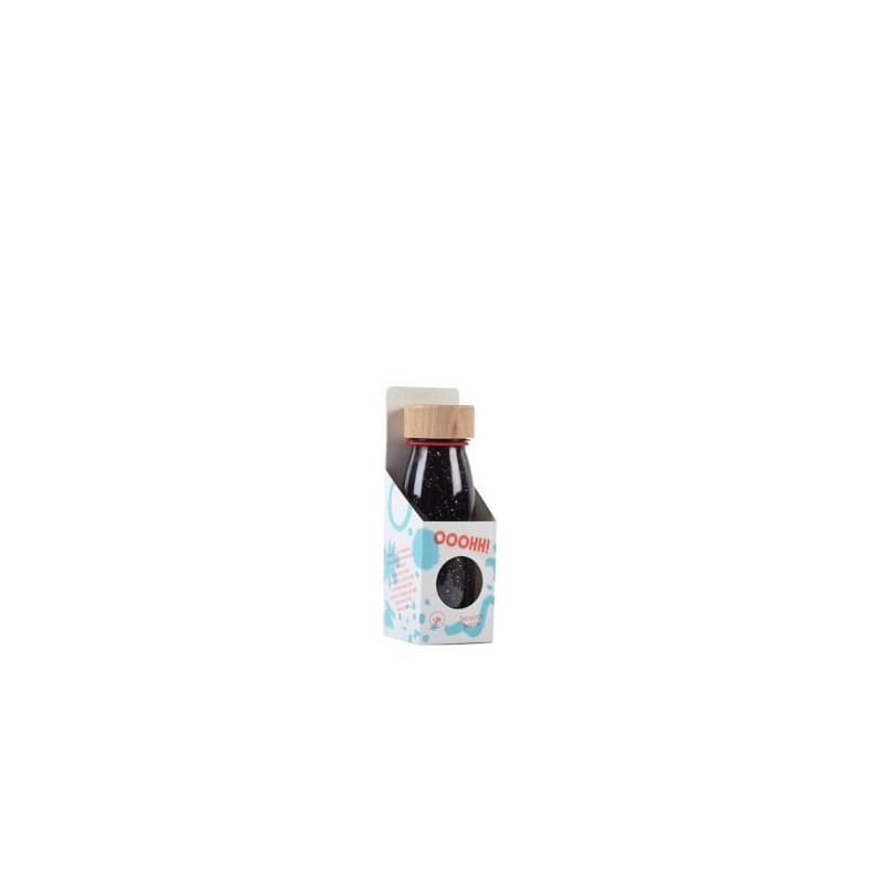 PETIT BOUM 47657 Botella Sensorial Black Float Bottle, Black, Mediano