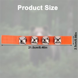 Bear Bell, Portable Loud Bear Bell for Hikers Safety Product with Touch Fastener Strap for Dogs Hiking Biking Fishing Camping Climbing(Orange)