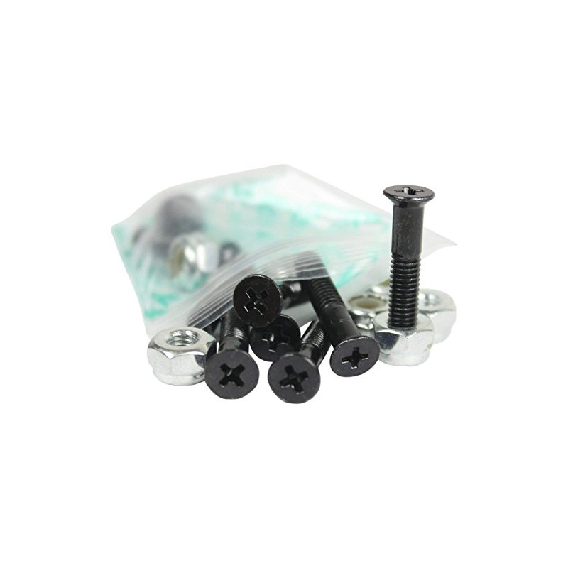 Standard Phillips Head Black Skateboard 1" Mounting Hardware Set
