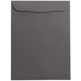 JAM PAPER 9 x 12 Open End Catalog Premium Envelopes - Dark Grey - 50/Pack