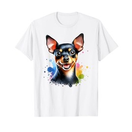 Toy Manchester Terrier Dog Watercolor Artwork T-Shirt